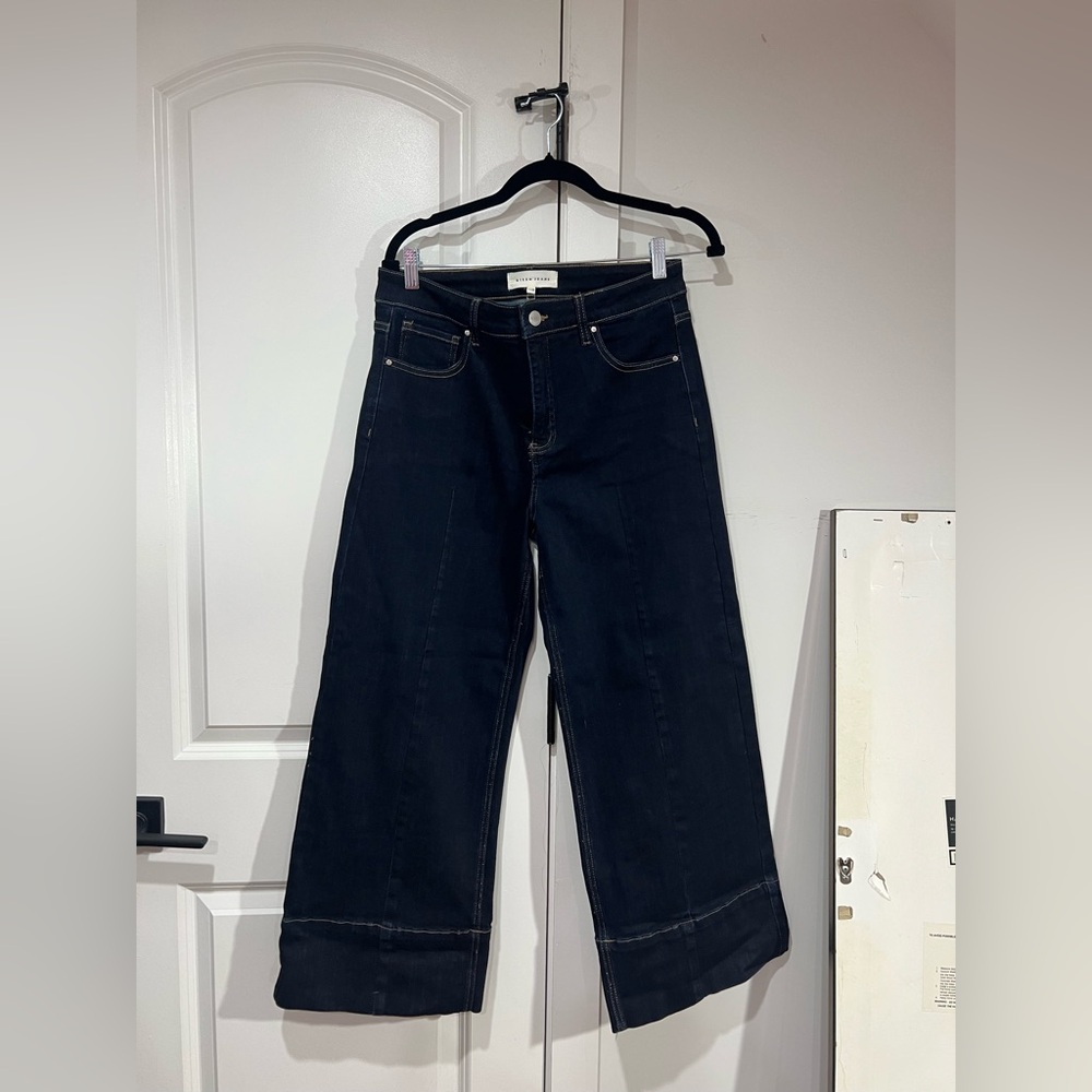 Risen Dark Blue trouser hem wide leg